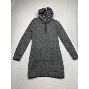 Fabletics Yukon Marled Open Knit Hooded Sweater Dress Cozy Casual Women's S